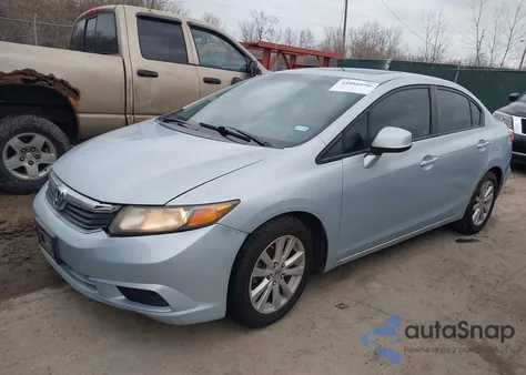 2012 Honda Civic Ex-L из США, поврежденный, VIN 2HGFB2F92CH546113